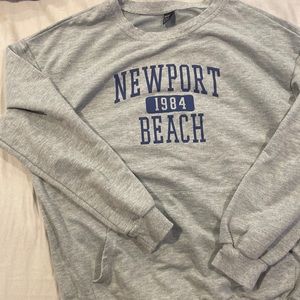 shein gray newport crewneck